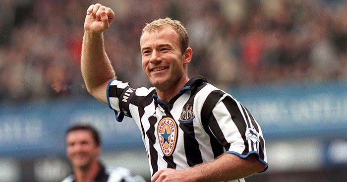 Alan Shearer's historic England goals