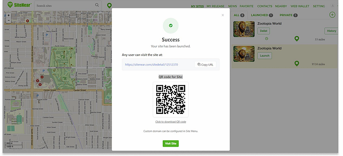 Successfully launched my site