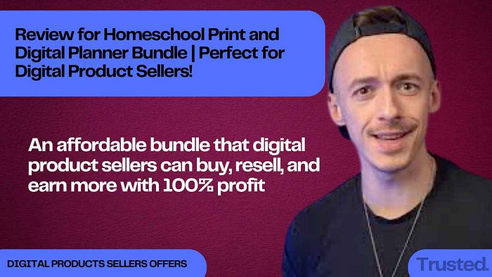 Review for Homeschool Print and Digital Planner Bundle | Perfect for Digital Product Sellers!