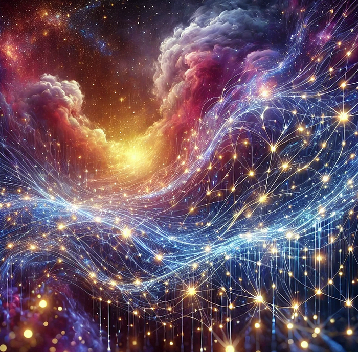 Where celestial mystery meets digital complexity — beyond mere utility lies a world of philosophical wonder. Image generated with DALL·E