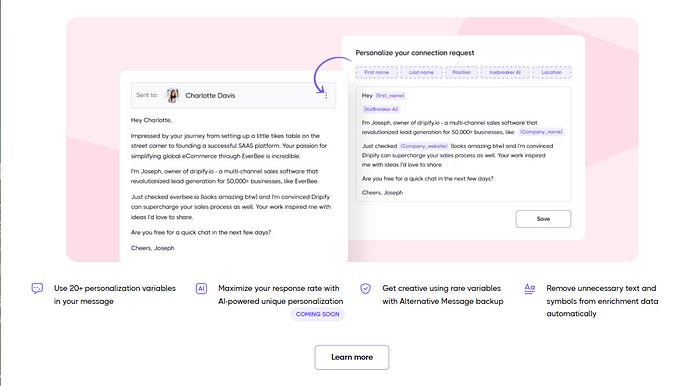 Hyper-personalize your outreach with Dripify