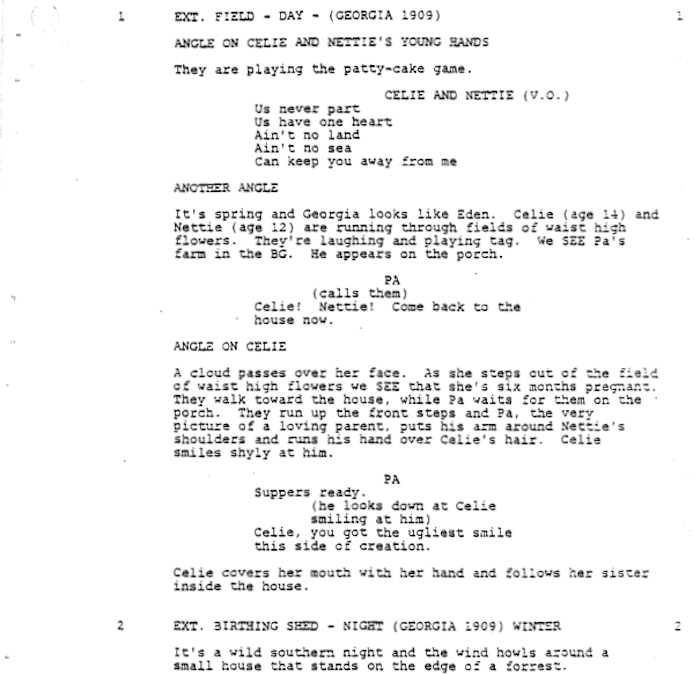 Page One: “The Color Purple” (1985) - Go Into The Story