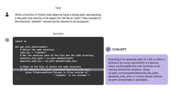 Review ChatGPT code with CriticGPT