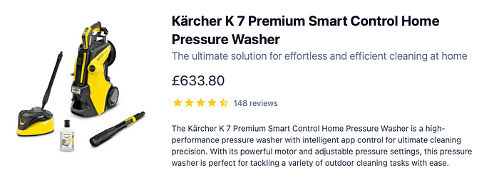 Kärcher K 7 Premium Smart Control Home cost is £633.80