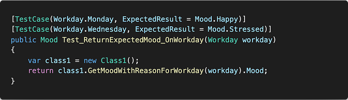 Using enumeration in the TestCase attribute