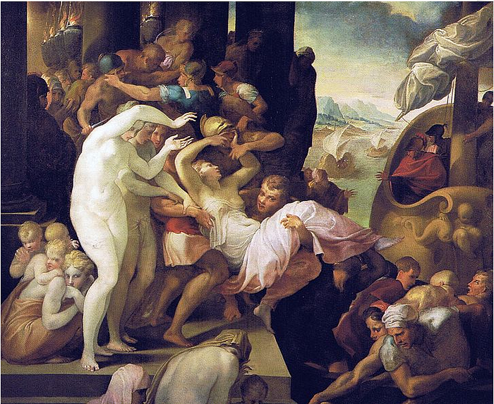 Francesco Primaticcio, (1505–1570), Abduction of Helen, c. 1530–1539