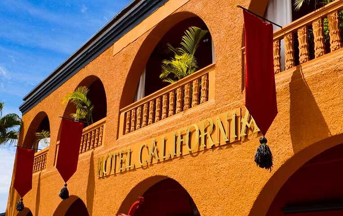 Hotel California in Todos Santos Mexico