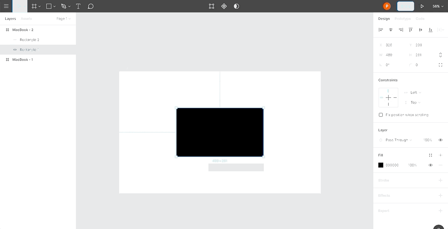 A GIF showcasing an example of Subtract Selection in Figma. Here, we are creating a credit card icon using Subtract.