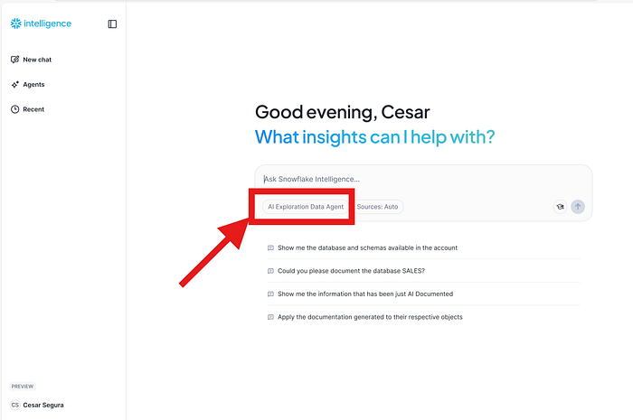 ata Agent that has been just created