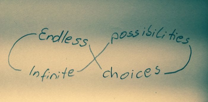 Endless Choices and Infinite Possibilities, by Naomi Hattaway, iamatriangle