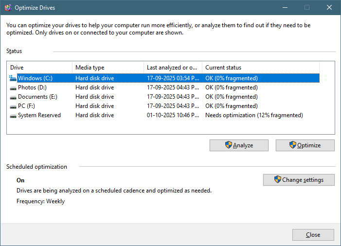 Why you should NOT use a traditional defragmenter tool on a Solid State Drive (SSD).