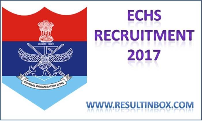 Latest ECHS Recruitment 2017 Apply For MO/ Dental Officer