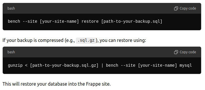 Restoring a Frappe/ERPNext Database and Setting the Encryption Key