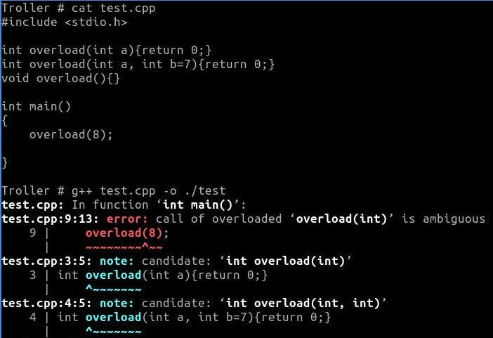 C++ — Beware of the of Chaos (Using Default Parameters & Function  Overloading), by Shlomi Boutnaru, Ph.D.