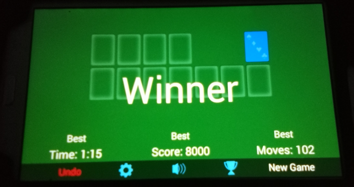 My Solitaire top score so far …