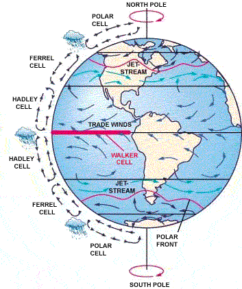 Western hemisphere air circulation