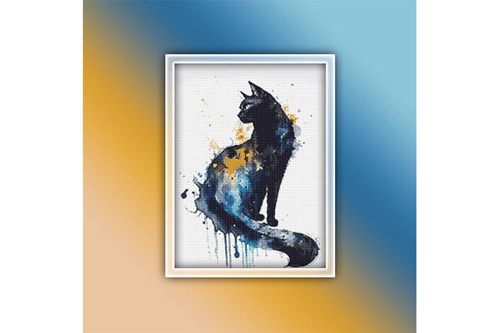 Black Cat 3 Cross Stitch Pattern Pdf (cross Stitch Patterns) 