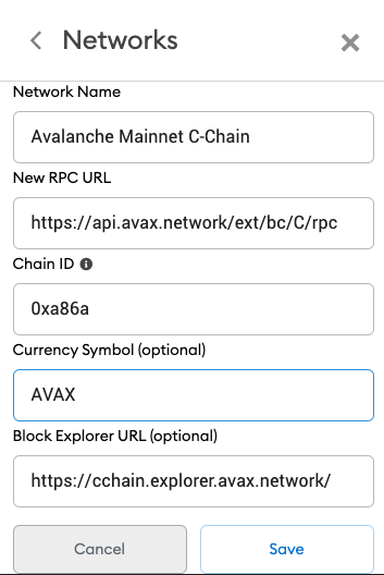 Tutorial: Connecting to Avalanche with MetaMask | by Values Movement Team |  Values Movement | Medium
