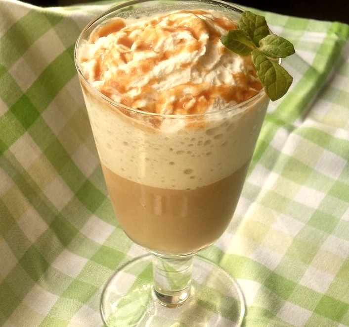 Frozen Caramel Latte — Drinks — Latte