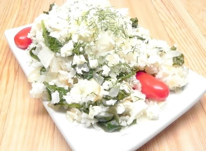 Side Dish — Pilaf — Spanakorizo