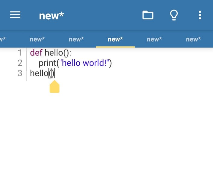 Print hello world! In pytgon program using function In simply we write ...