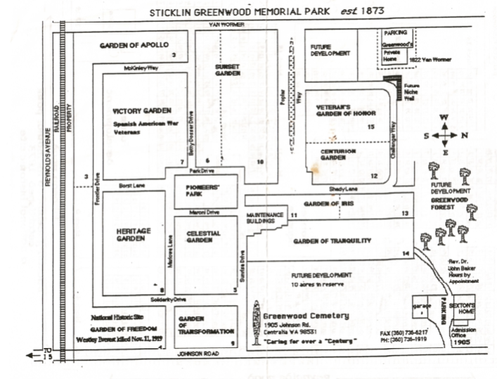 Map courtesy of City of Centralia public website