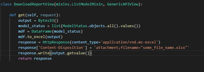 Download Excel File from Vue js and Django app | by Bhanbish | Medium
