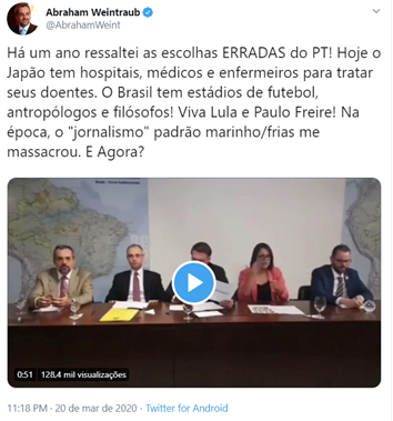 Diversionismo que não para em pé. Como o ministro da educação usa