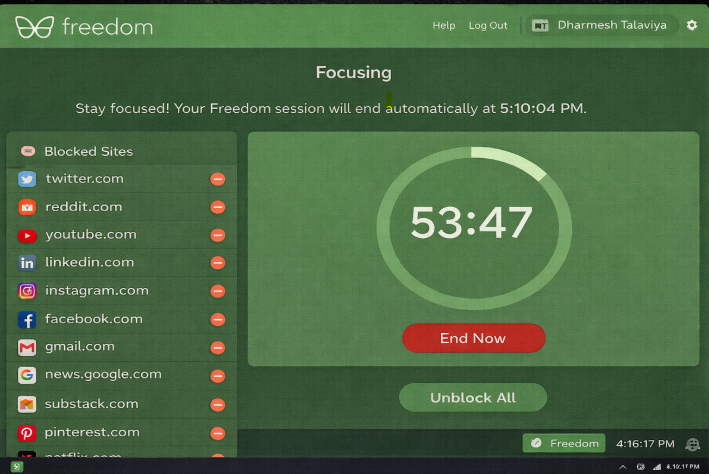 3 focused hours. 2.3 tasks completed per hour versus 0.9 during unblocked time. The data convinced me.