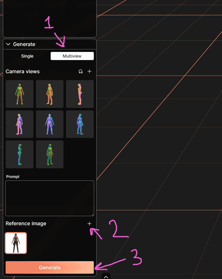 Modddif multiview texture generation setup