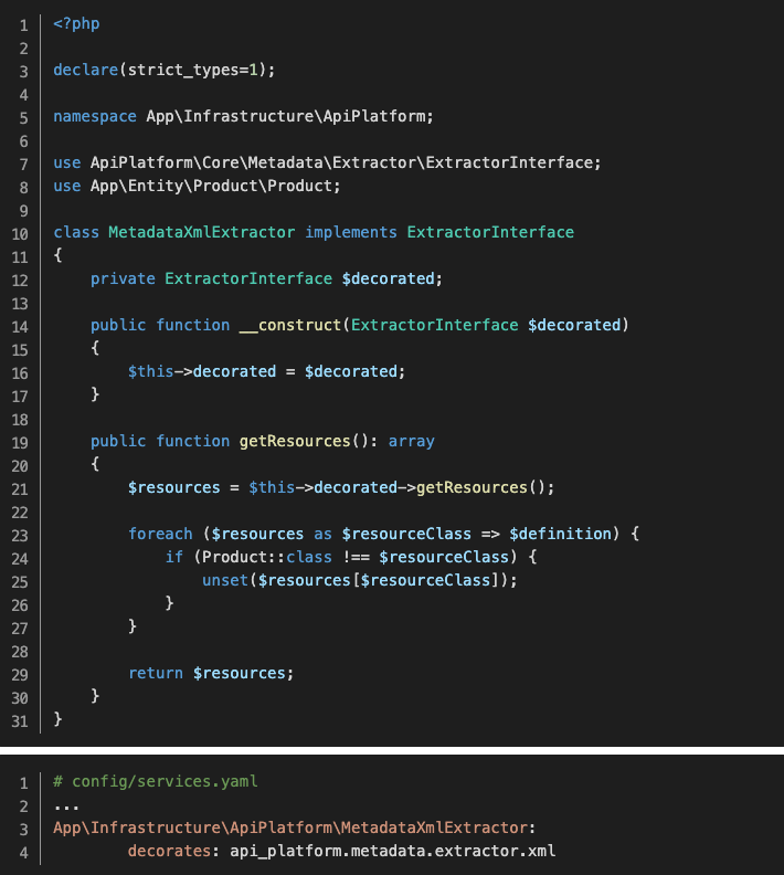 How to switch off the ApiPlatform specification in the Sylius API