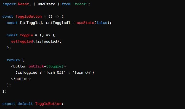 How to make a toggle button in react | by Hardikjadav | Medium