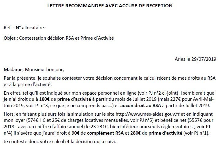 (une partie du courrier que j’envoie fin juillet, basé sur des éléments constatés sur mon espace en ligne de la CAF puisque je n’ai reçu aucun courrier, ni courriel, ni SMS, concernant le changement de mes droits…)