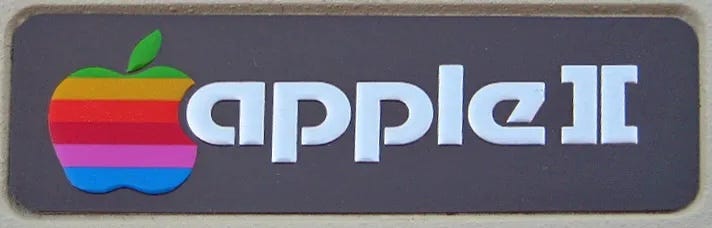 Apple II name plate. Photo credit Howie Shen
