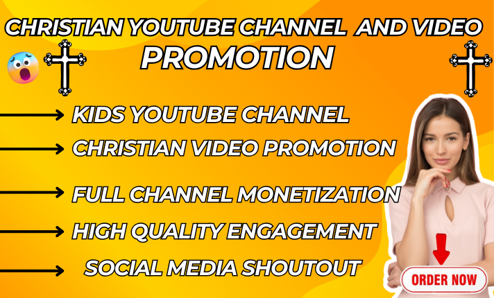 I will christian youtube channel promotion, short video in USA for channel monetization