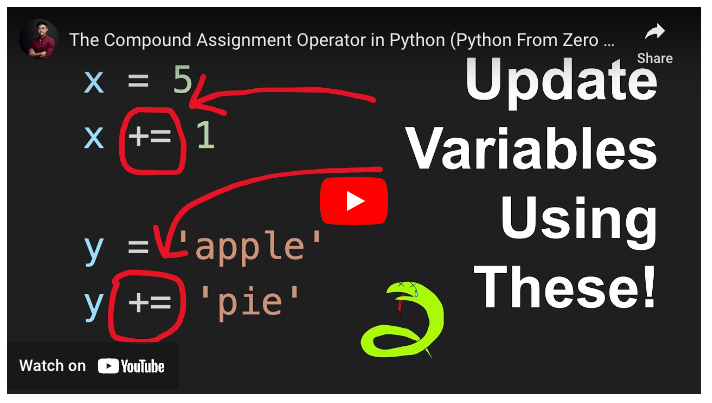 compound assignment operators python