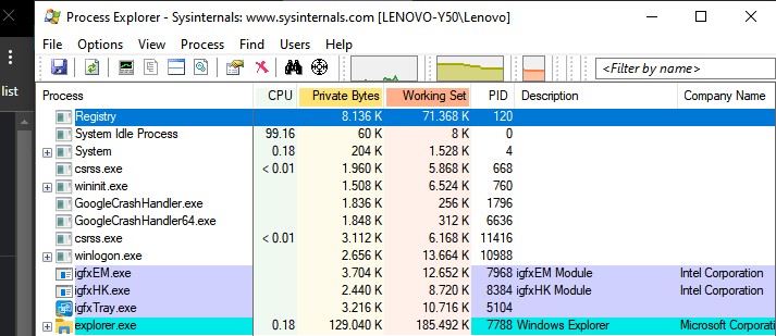 Process Explorer - Sysinternals