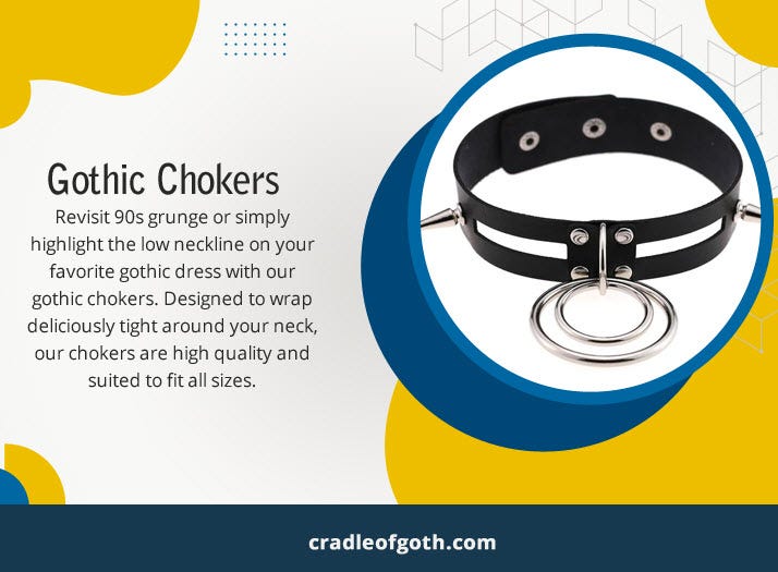 Goth Choker Collar. 11 Ways to Wear a Gothic Choker and… by Cradle of
