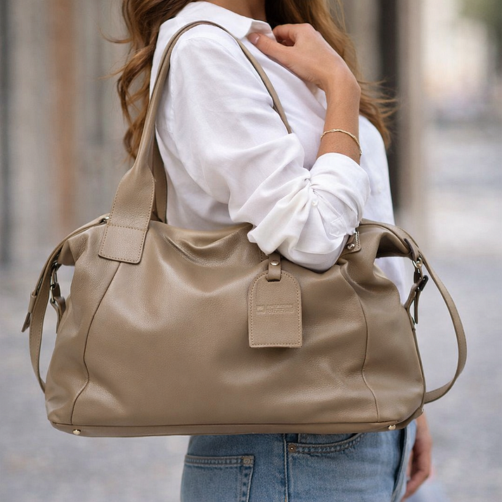 bolsa em couro feminino sacola grande, elegante para trabalho e dia a dia