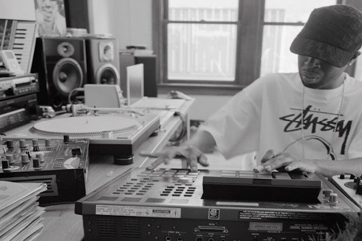 J Dilla in his studio. Photo courtesy of John Tashiro and the New York Time.