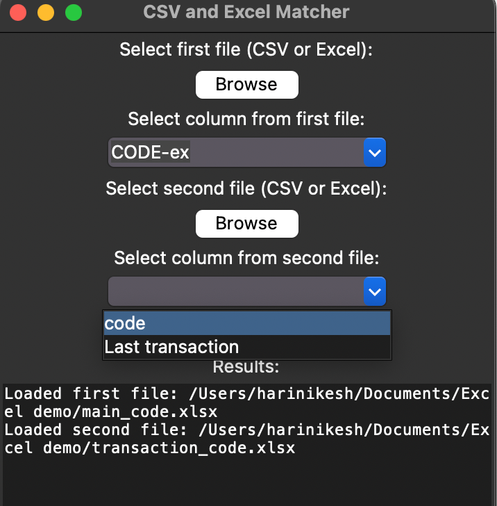Csv and excel matcher simplifying data comparison by hari nikesh r