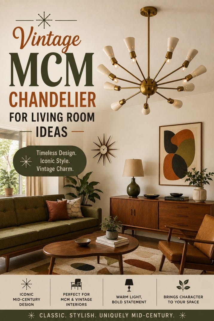 Vintage MCM Chandelier for Living Room Ideas: The Timeless Lighting Trend Making a Comeback