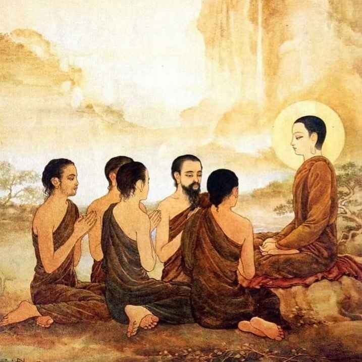 Buddha e alguns Bhikkhus