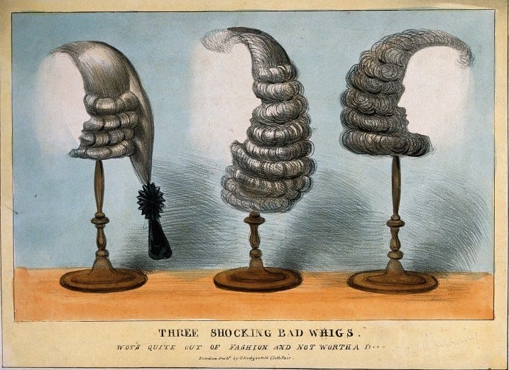 When Did Men Stop Wearing Wigs?. Yes, we’ll get to the syphilis part