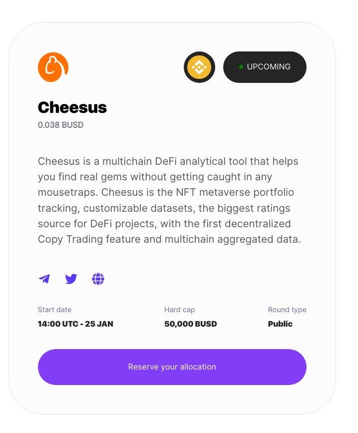 🌟$Cheesus IDO-Stakers reservation | by PlungePad | Medium