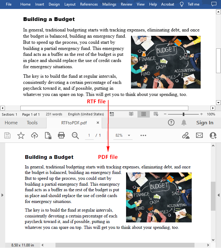 Convert RTF to PDF in C using a Free API by Medium