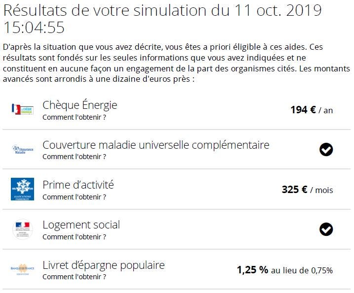 (tient… Avec un CA saisi d’un montant de 6835 € — 5558€ de CA + 1227 € de dotation aux amortissements- je n’ai certes pas droit à un complément RSA, mais je devrais avoir 325 € de Prime d’activité / mois… Aujourd’hui j’ai 0 €)