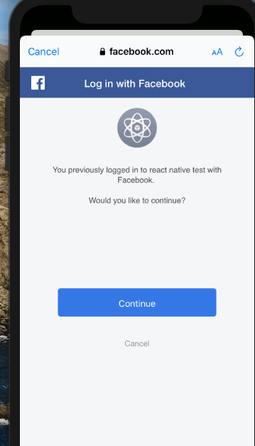 ios - How to Display the Facebook login page when button is