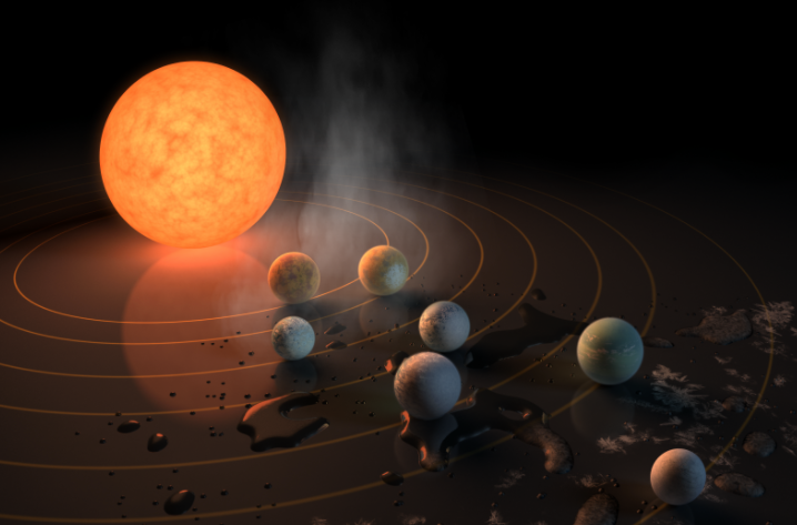 Un sistema solar con siete planetas parecidos a la Tierra
